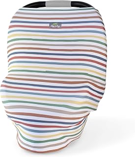 Itzy Ritzy 4-in-1 Nursing Cover, Car Seat Cover, Shopping Cart Cover and Infinity Scarf – Breathable, Multi-Use Mom Boss Breastfeeding Cover, Car Seat Canopy, Cart Cover & Scarf, Dusty Rainbow