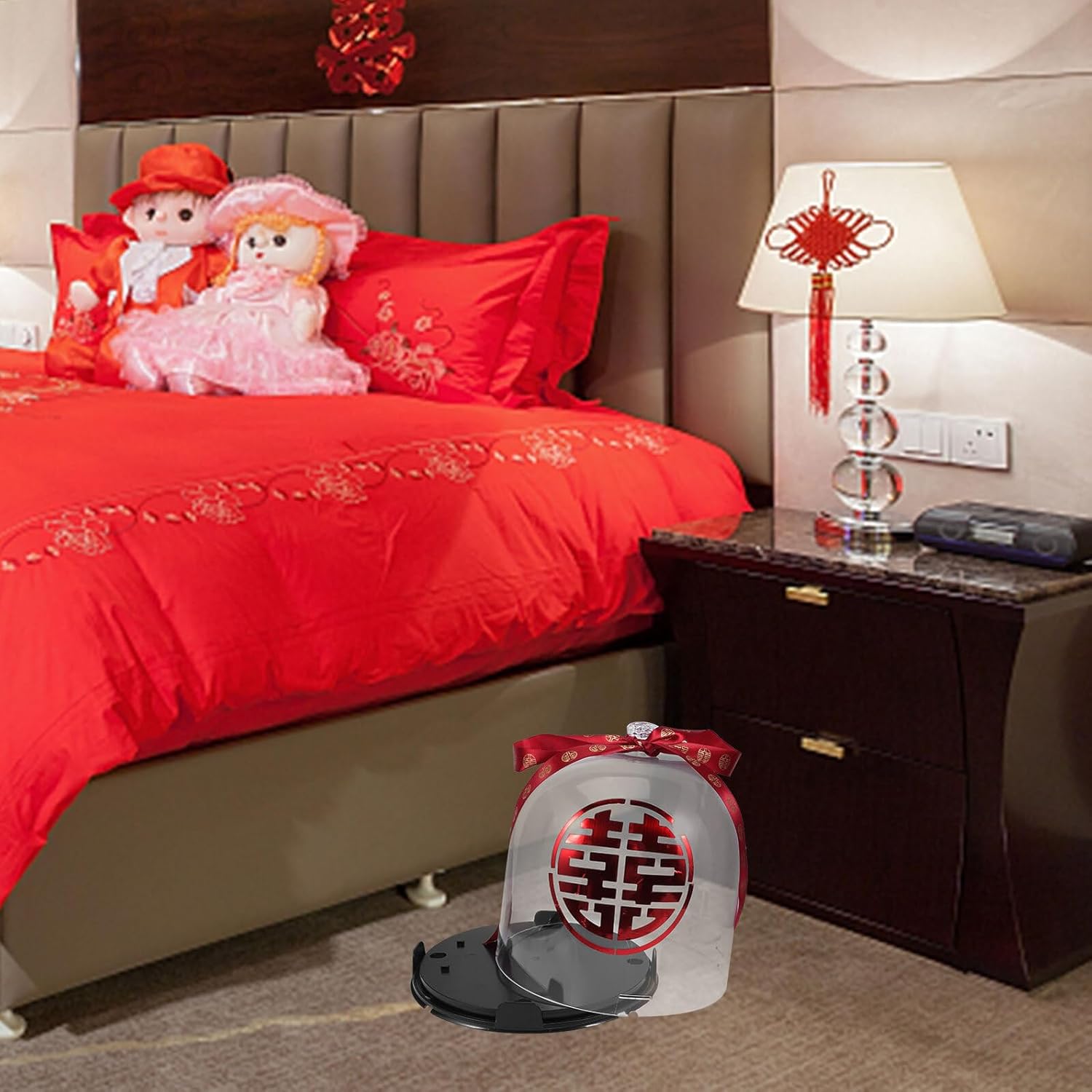 VALICLUD Wedding Shoe Storage Box for High Heels with Shoe Rack Ribbon and Festive Decoration