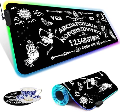 Alfombrilla de mouse para juegos RGB, alfombrilla de mouse grande para escritorio, alfombrilla de mouse con luz LED, alfombrilla de teclado grande,