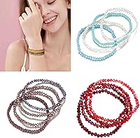 Vista 7 de Pulseras de cristales multiusos versátiles y coloridas, accesorio de joyería para mujeres de moda para mujeres y damas