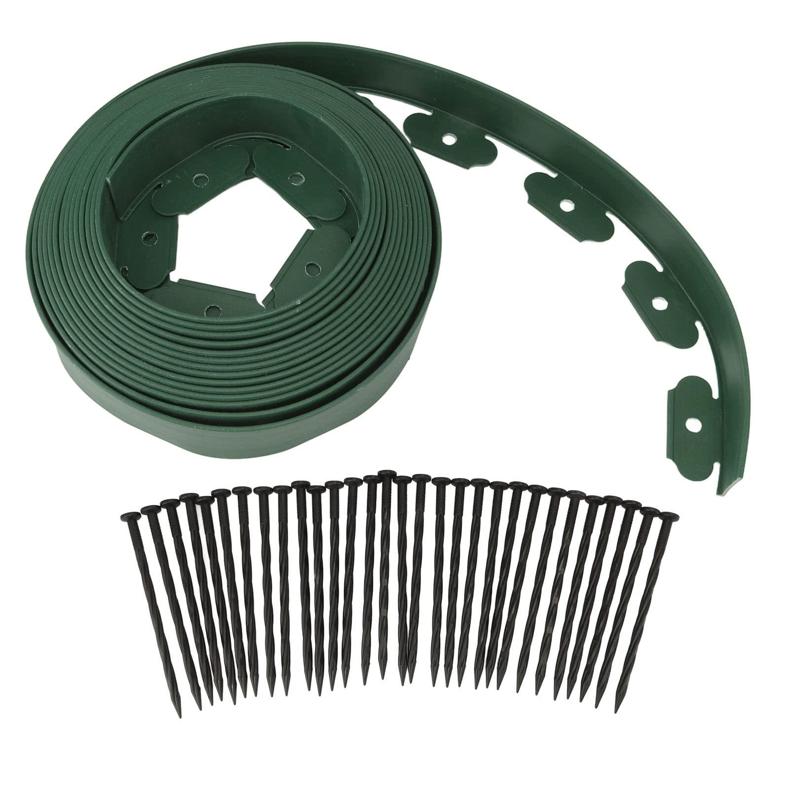 Kit per Bordi Paesaggistici in PE, Bordo per Prato in Plastica Flessibile Facile Installazione, Perfetto per Aiuole e Anelli di Alberi, Bordo Lungo 1000 Cm per la Decorazione del Giardino
