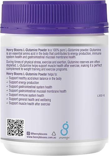 Miniatura 3 de Blooms L-Glutamina en polvo 10.58oz