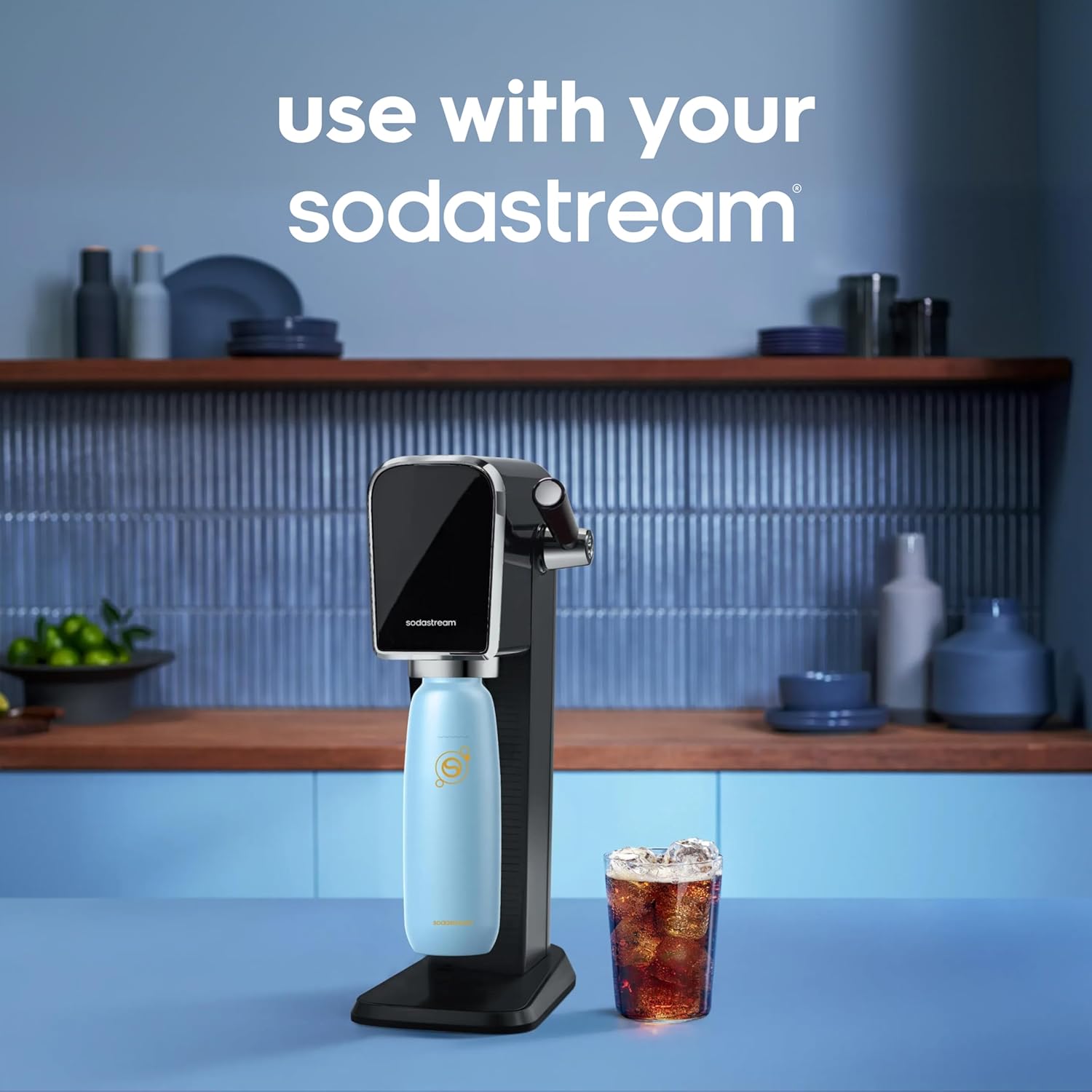 sodastream Fizz & Go Cool - All Metal Bottle (Arctic) Carbonating Bottle Capacity, 0.9L