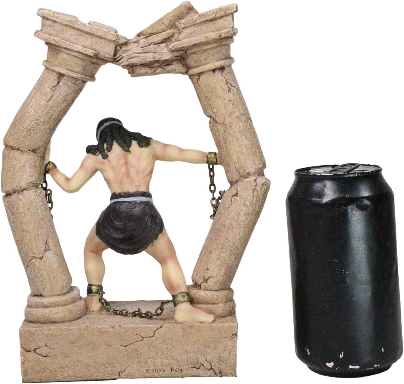 Ebros Gift Biblical Old Testament Judeo Christian Book of Judges Samson Last Prayer of Faith Tearing Down Dagon Temple Pillars of The Philistines Figurine Accent Statue 9" H