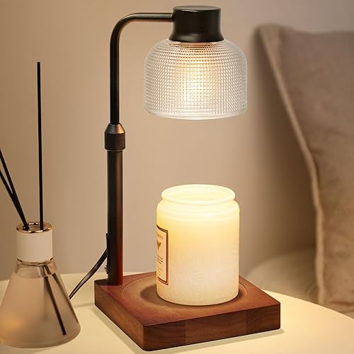 Vista 18 de KLL Lámpara calentadora de velas con temporizador: regalos de Navidad para mujeres, regalos de cumpleaños para mujeres, mamá, regalos de Negro