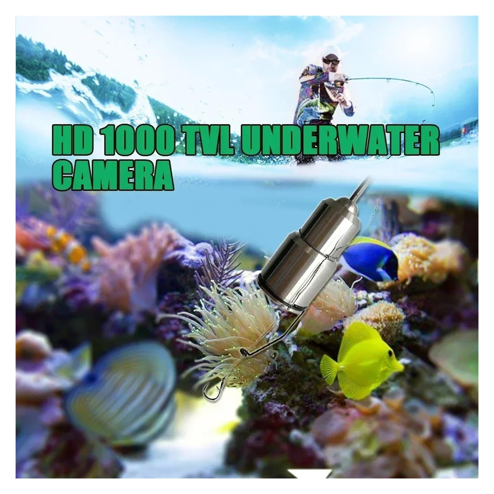 WF13WSL 15M/49FT 2.4G Wireless Wi-Fi Fishing Camera Portable Underwater Inspection Fish Finder 15m(Aluminum box)
