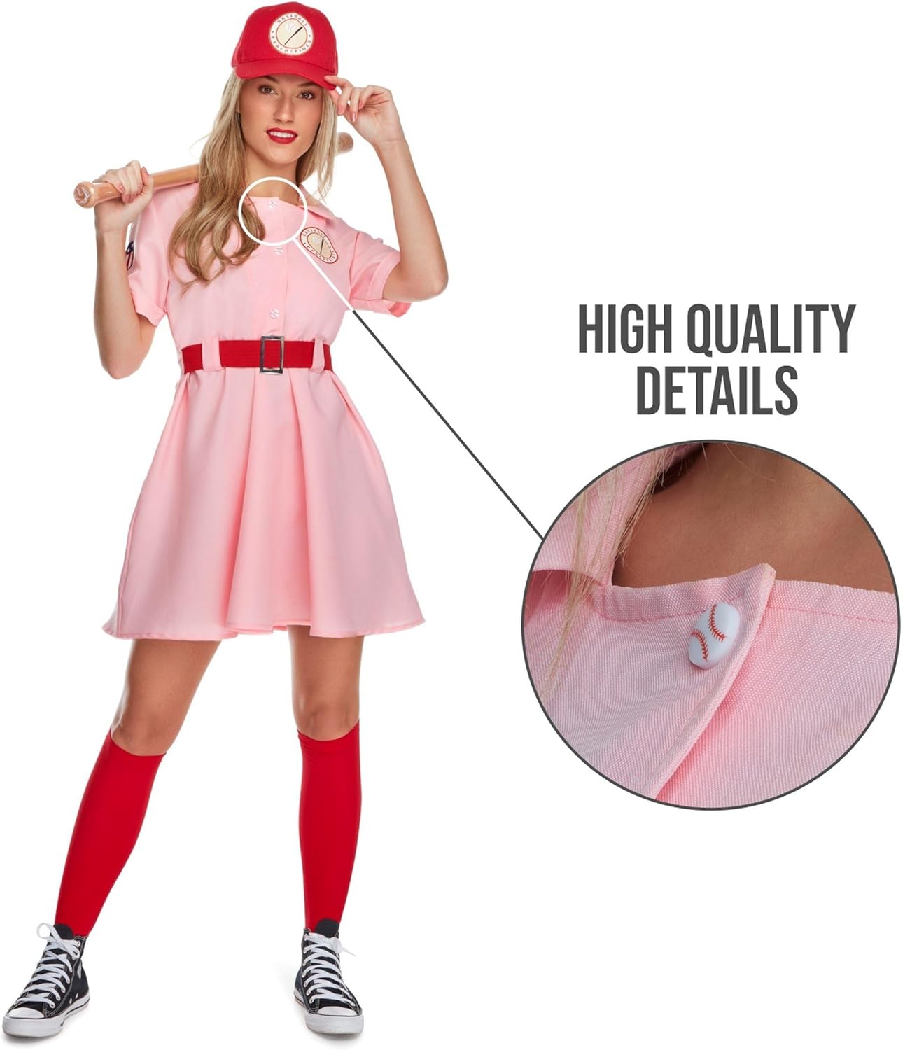 Morph, Pink Baseball Costume, Baseball Player Costume, Softball Halloween Costumes Women, Movie Character Costumes Plus Size - Image 4