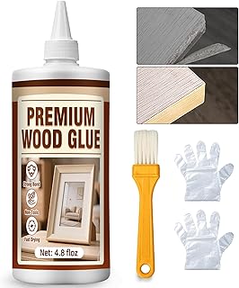Wood Glue, Strongest Heavy-Duty Wood Glue for Furniture, Waterproof Clear PVA Crazy Glue for DIY, Crafts, Furniture, Baseboard, Cabinets, Door(150g)