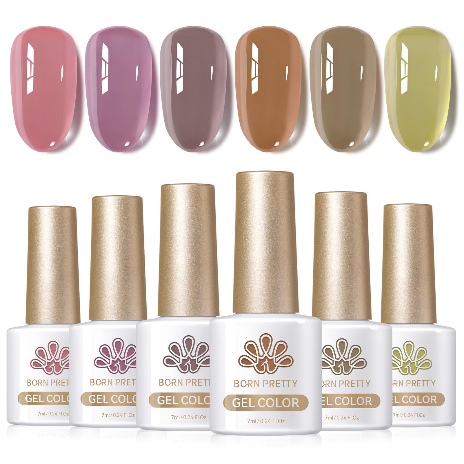 BORN PRETTY ジェルネイル 6本セット 7ml Amazon.co.jp: BORN PRETTY ジェルネイル カラージェル 6色セット