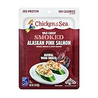 Vista 15 de Pollo del mar sin piel y sin hueso Pacífico ahumado salmón, bolsa de 3 onzas (paquete de 12)