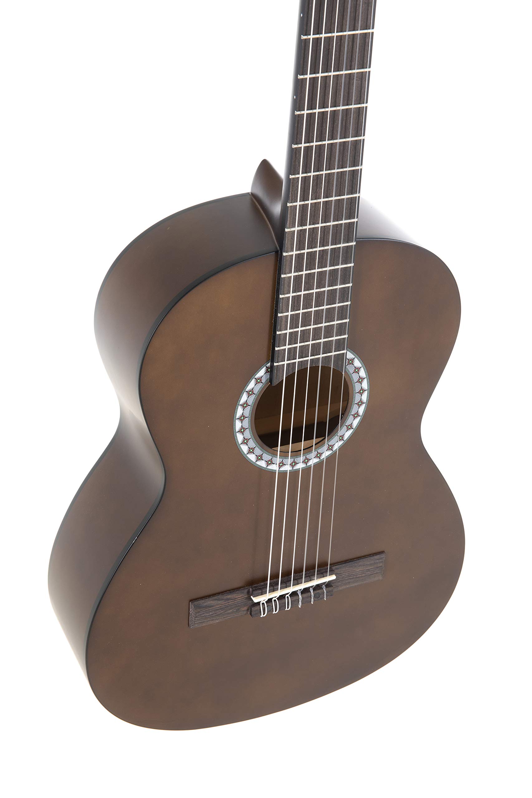 GEWA gitara klasyczna Basic 4/4, korpus lipa, podstrunnica drewno pakkaholz, chromowane masynki, kolor orzechowy