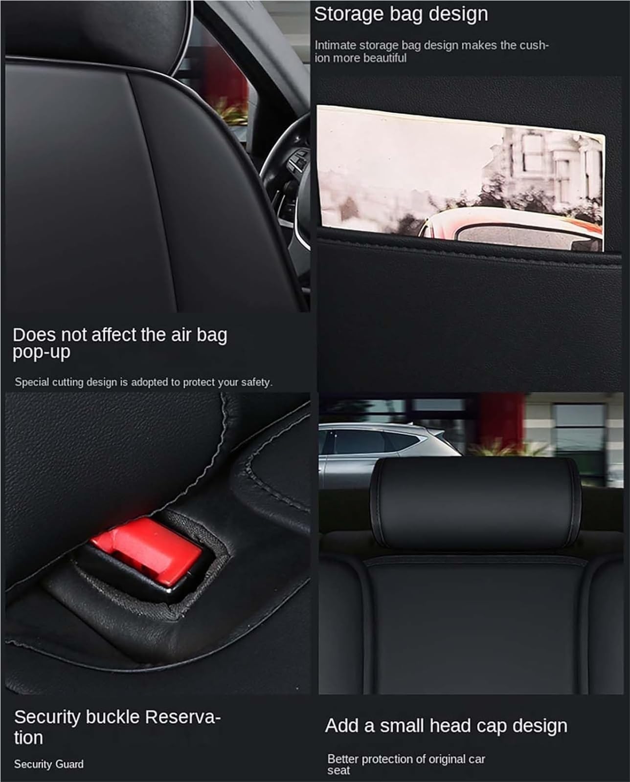 Housse Siege Voiture pour Honda Jazz/Jazz Crosstar 2005-2025, Coussin en Cuir De Première Imperméable Et Résistant À l'usure, Housses Siege Avant Arrière Auto Protection Accessoire(Black Red)