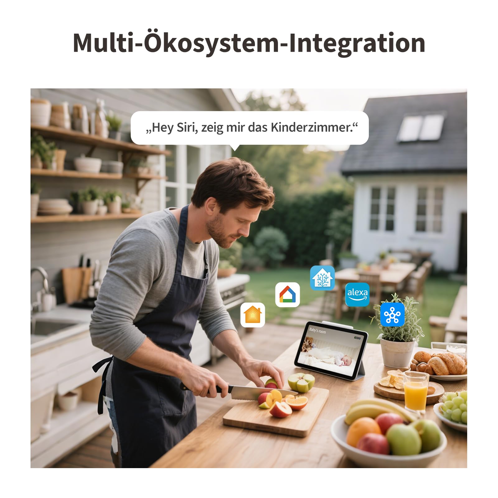 Aqara G100, 2K Sicherheitskamera für Innen & Außenbereich, HomeKit Secure Video, 2-Wege-Audio, Scheinwerfer Farb/IR Nachtsicht, KI-Erkennung,140°Sichtfeld, HomeKit, Alexa,Google,IFTTT, Schwarz
