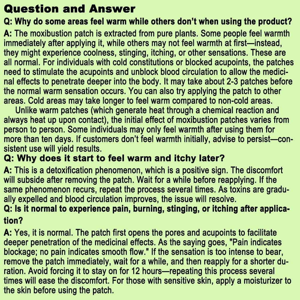 50 Patches Moxibustion Herbal Warming Patch – Mugwort Self-Heating Pads, Comfort for Back, Neck, Shoulder, Knee & Joints, Traditional Chinese Inspired (12 * 8cm) Mugwort 50 image 6 of 6 B0FD7GDMPM