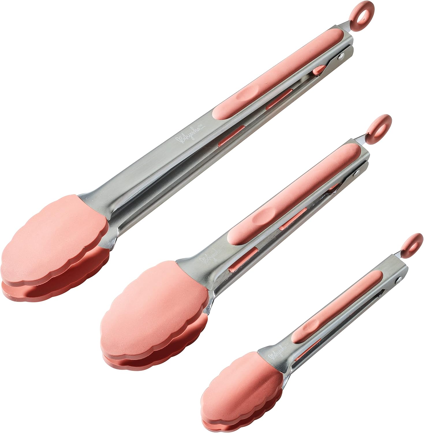 Ayesha Curry Tools and Gadgets Locking Tongs Kitchen Utensil Set, 3 Piece, Anchor Blue