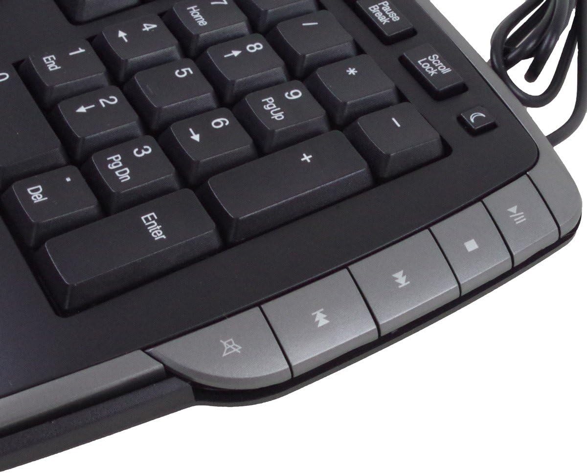 Right side of the Grundig Multimedia QWERTY Keyboard, showing the numeric keypad and multimedia control hotkeys.