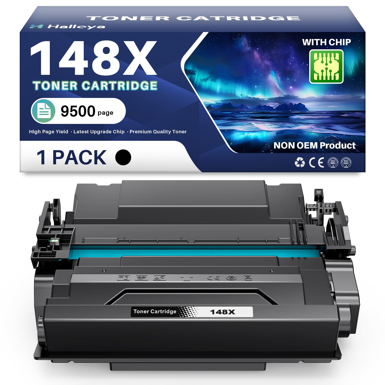 148X Cartouche de toner de rechange pour imprimante 148A W1480A W1480X compatible avec imprimante MFP 4101fdw 4101fdn 4001dw 4001dn 4001n Noir avec puce