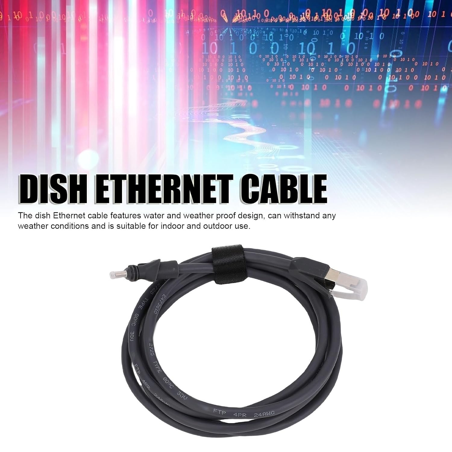 Fafeicy Satellite Cable Replacement High Performance 82FT RJ45 Extension Cable