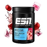 ESN ISOCLEAR Whey Isolate Protein Pulver, Fresh Cherry, 908 g, Proteinlimo mit fruchtig leckerem Geschmack, clear Whey - made in Germany Fresh Cherry 30 Portionen (1er Pack)