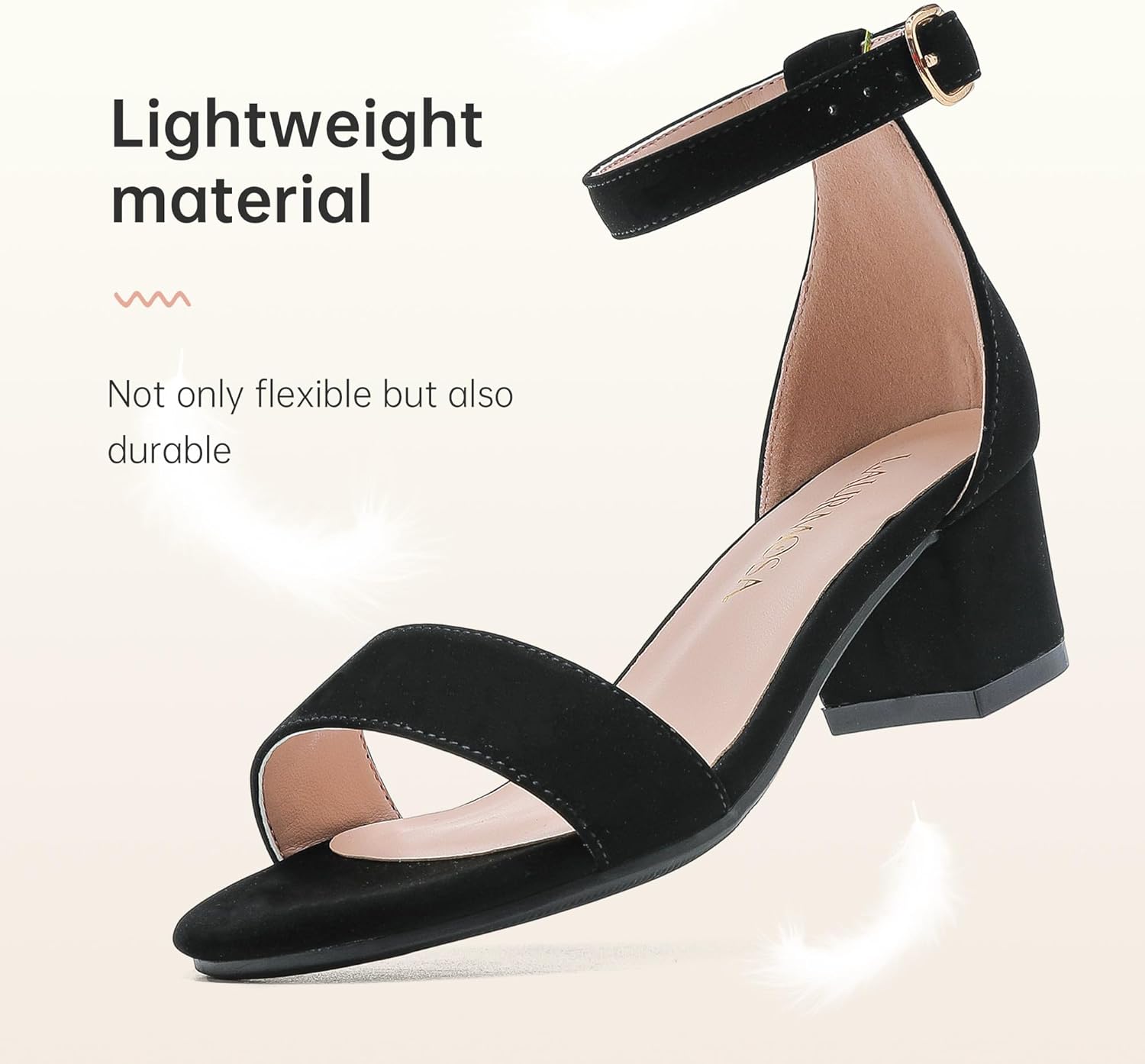 Girls High Heels Sandal for Girls Open Toe Ankle Buckle Strap Dress Shoes for Little Big Kids in Wedding Party Block Chunky Pump Sandals - Image 5