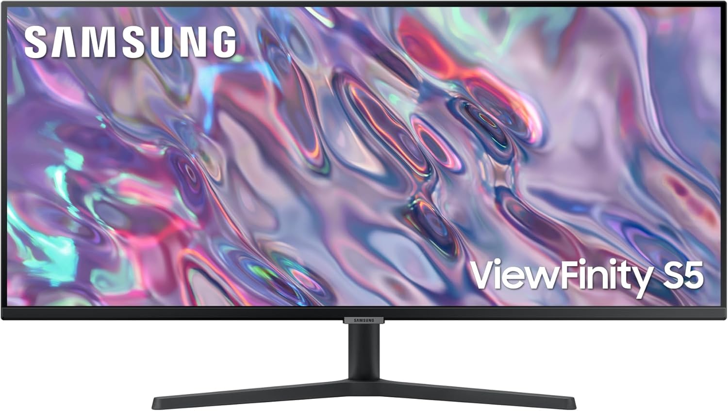 Samsung ViewFinity S50C Monitor S34C500GAU 34 Inch VA Panel Ultra WQHD Resolution Eco Saving Plus AMD Freesync HDR10 5ms Response Time 100Hz Refresh Rate Black – Samsung product photo