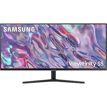 Samsung ViewFinity S50C Monitor S34C500GAU 34 Inch VA Panel Ultra WQHD Resolution Eco Saving Plus AMD Freesync HDR10 5ms Resp