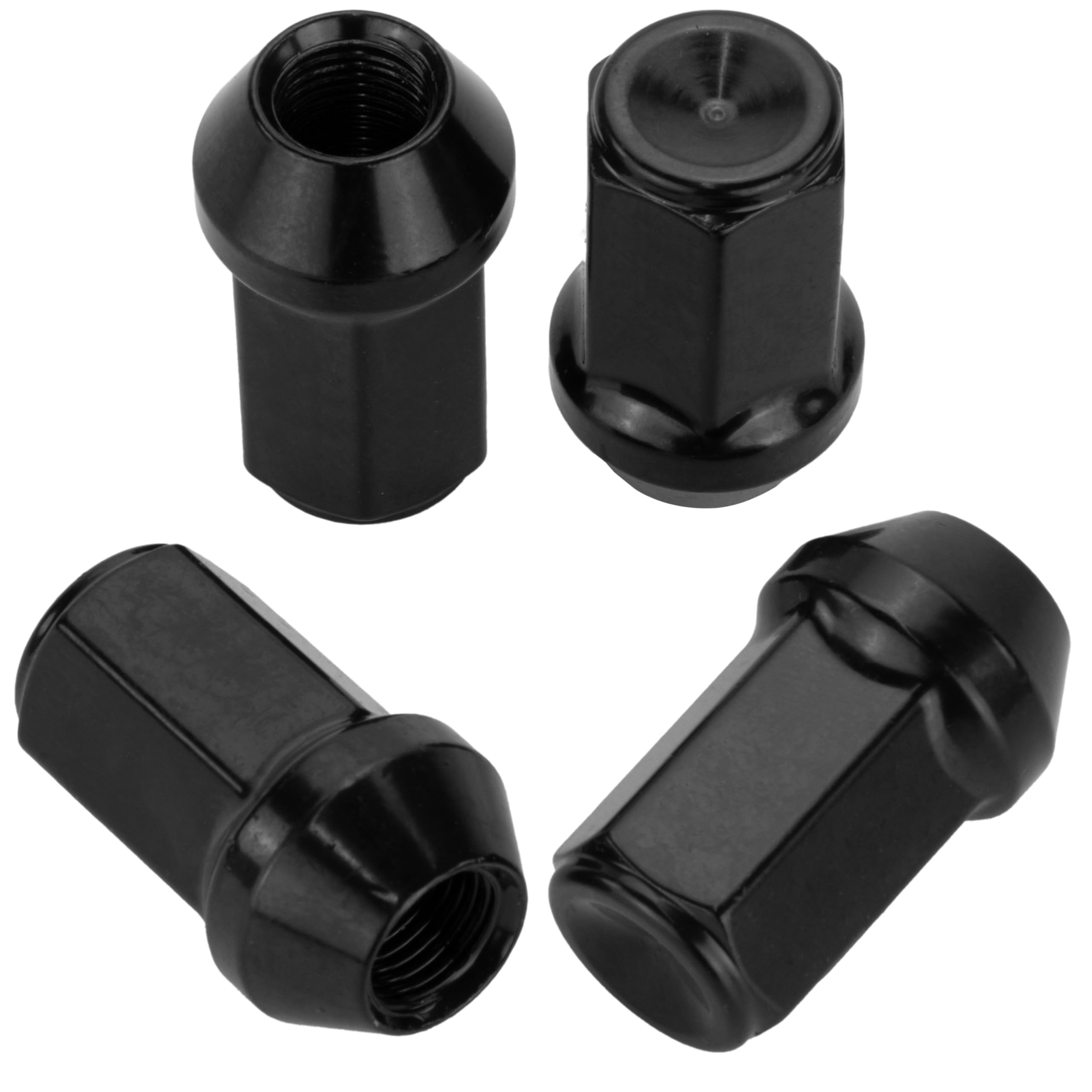 HASKYY Lot de 24 écrous de roue M14 x 1,5 x 41 mm conique 60° SW19 (largeur clé) 6 trous noirs I compatibles avec Dodge RAM à partir de 2019