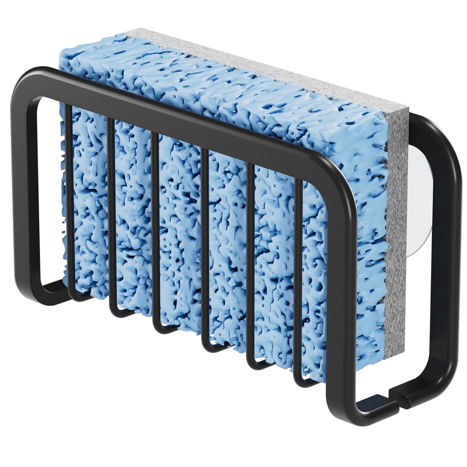 GOODBUY Sponge Holder for Kitchen Sink Anti-Rust Sink Sponge Holder with Suction Cups Aluminum Sink Caddy Kitchen Sink