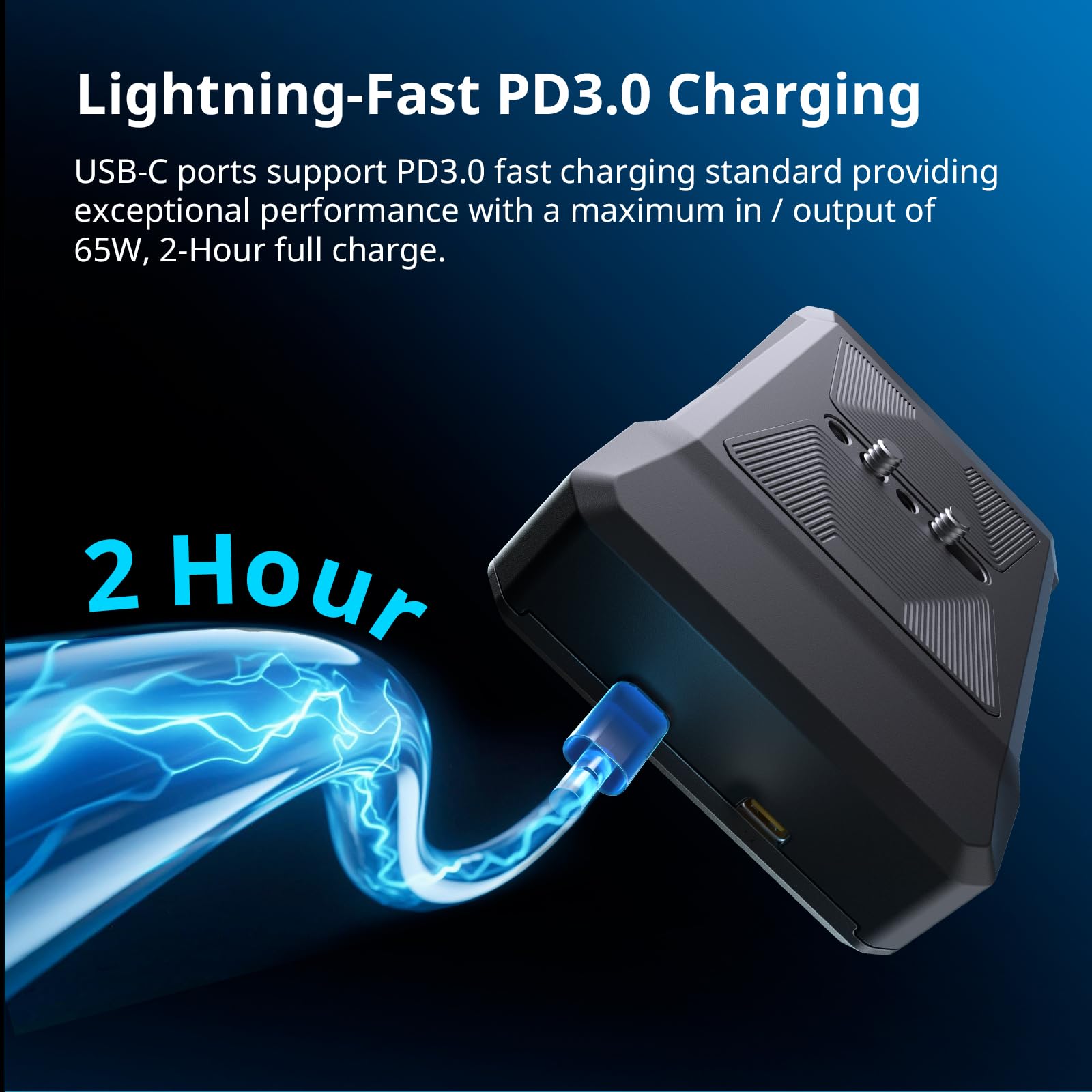 SMALLRIG Akumulator Base CB75, 73,8 Wh / 5000 mAh, zapewniający całodzienną pracę, z szybkim ładowaniem USB-C 65 W, podwójnym złączem D-tap, płytką szybkiego montażu do Arca, śrubą 1/4"-20-5248