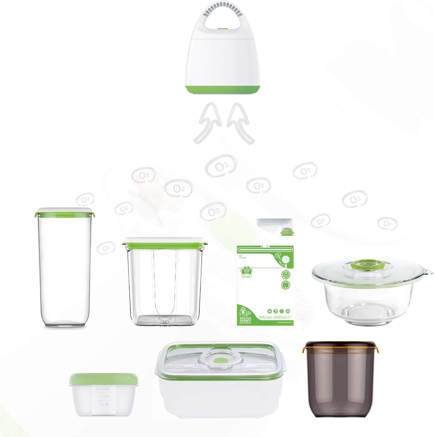 FOSA Vacuum Seal Food Storage System Vacuum Pump, Vacuum Food Storage Containers Pump