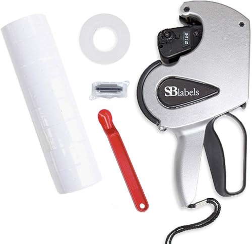 SBLabeler Price Gun Product BundlePistola de precios de una línea, etiquetas, tinta, pelador de etiquetaspistola de precios de 8 dígitos