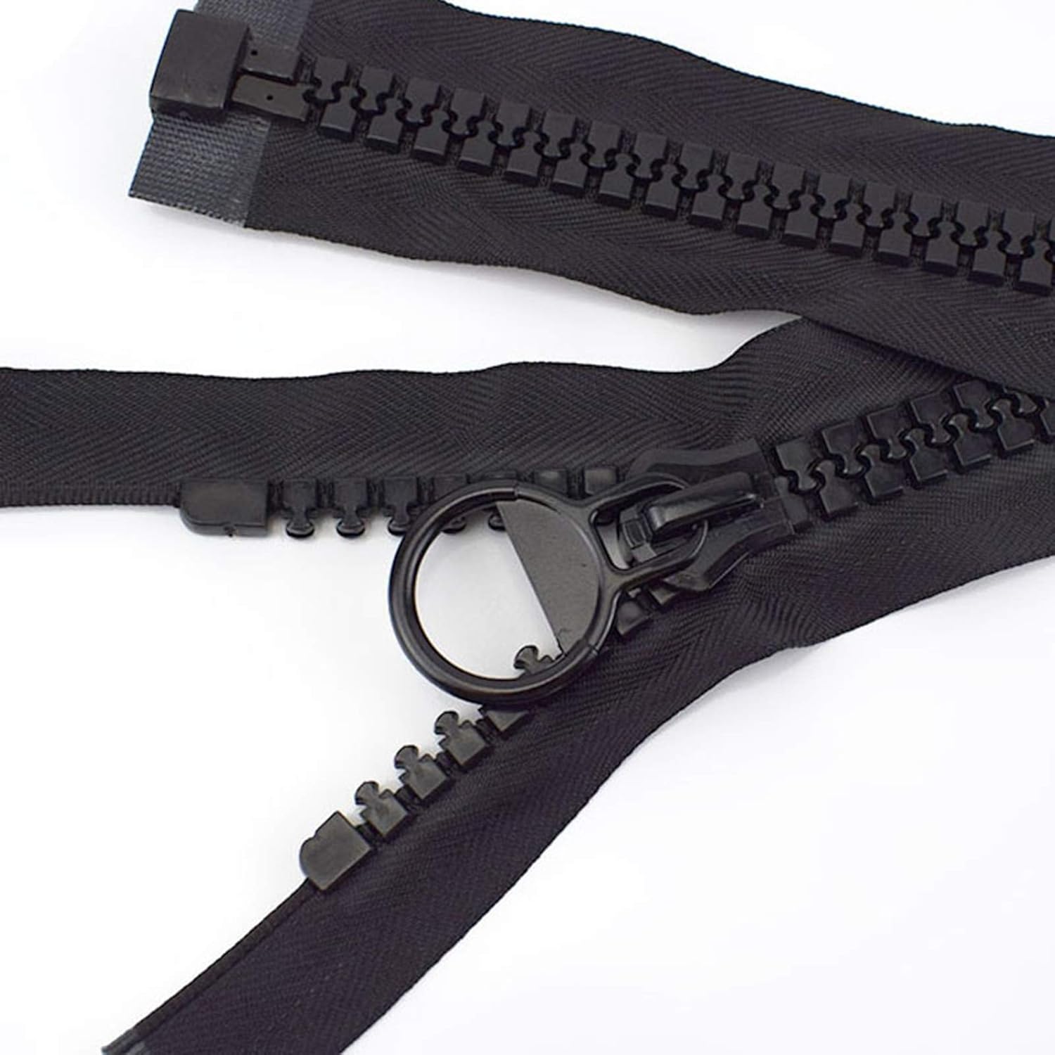 絶妙なジッパー、1個 60-200cm 20# ジッパー 特大ジッパー 樹脂ジッパー ブラック オープンエンド オートロック ジッパ