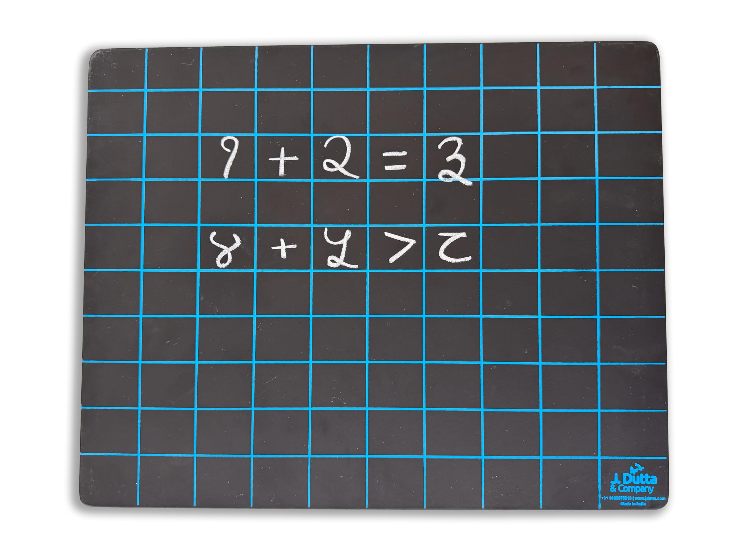 J. Dutta Wooden Slate with Double Lines for Devanagari (Hindi/Marathi/Sanskrit) and Squares for Numbers 1