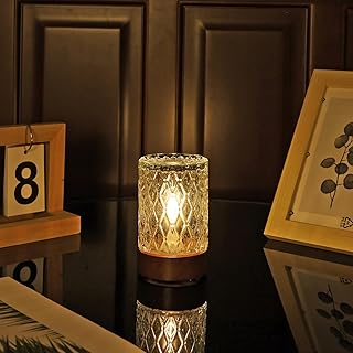 Battery Operated Light with Timer,Adult Night Lights for Bedroom,Mini Lamp for Lndoor Use in Bathroom, Hallway,Glass Decorative Warm Light Lamp (Warm Light)