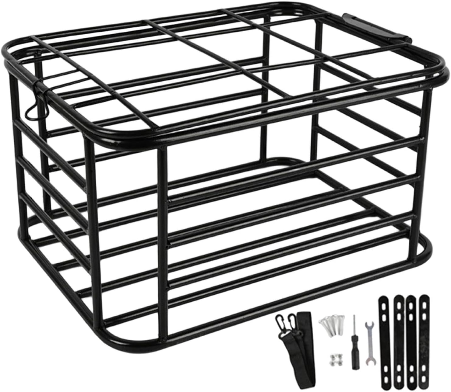 Bicycle Cargo Rack & Dog Carrier, Strong Load Bearing Rear Bike Basket for Camping & Groceries