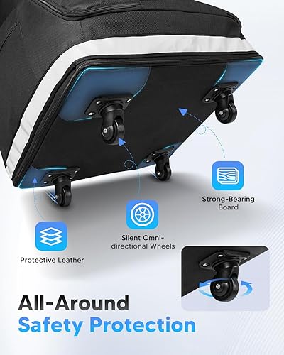 Miniatura 2 de Bolsa de viaje para asiento de automóvil de altura extensible con ruedas, bolsa de viaje acolchada para asiento de automóvil para avión, bolsas de