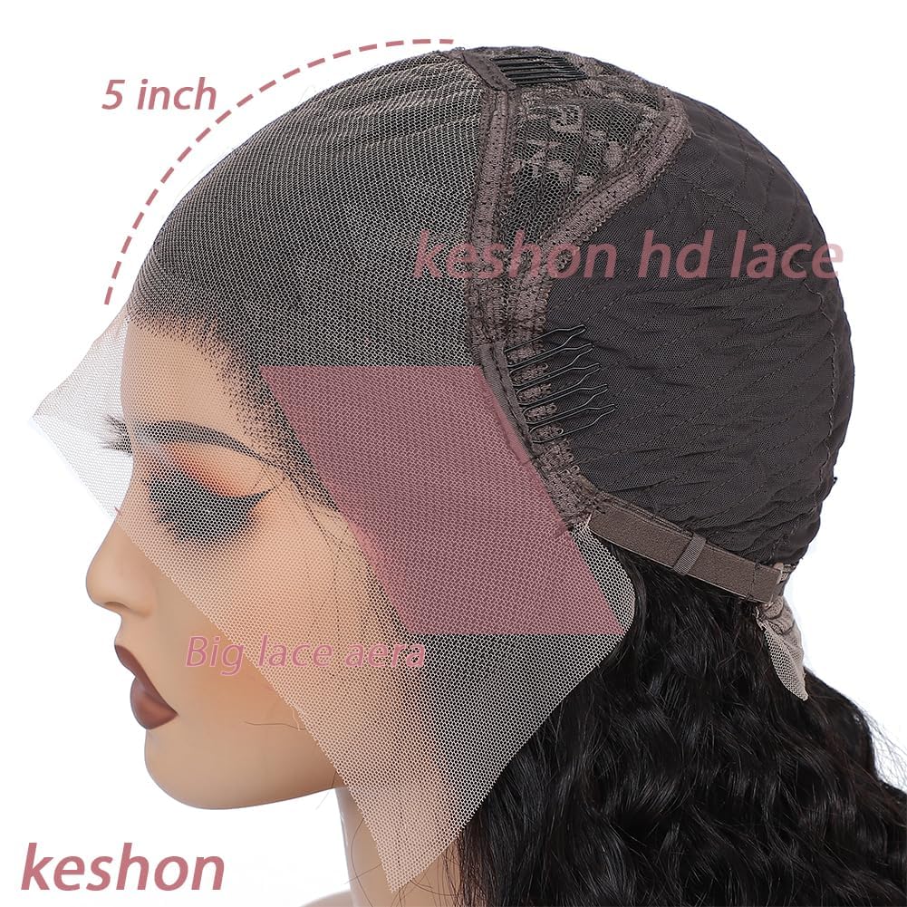 Amazon.com : Keshon 13x5 Deep Wave Lace Front Wigs Human  display picture 2
