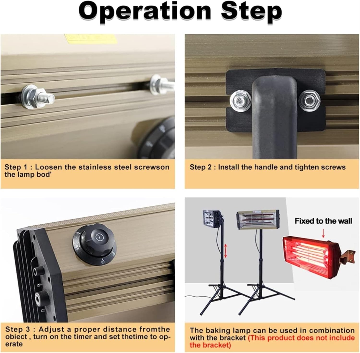 Infrared Paint Curing Lamp - Handheld Car Body Heating Light for Quick Drying and Baking, Ideal Tool for Automotive Bodywork Repair and Spray Paint Curing