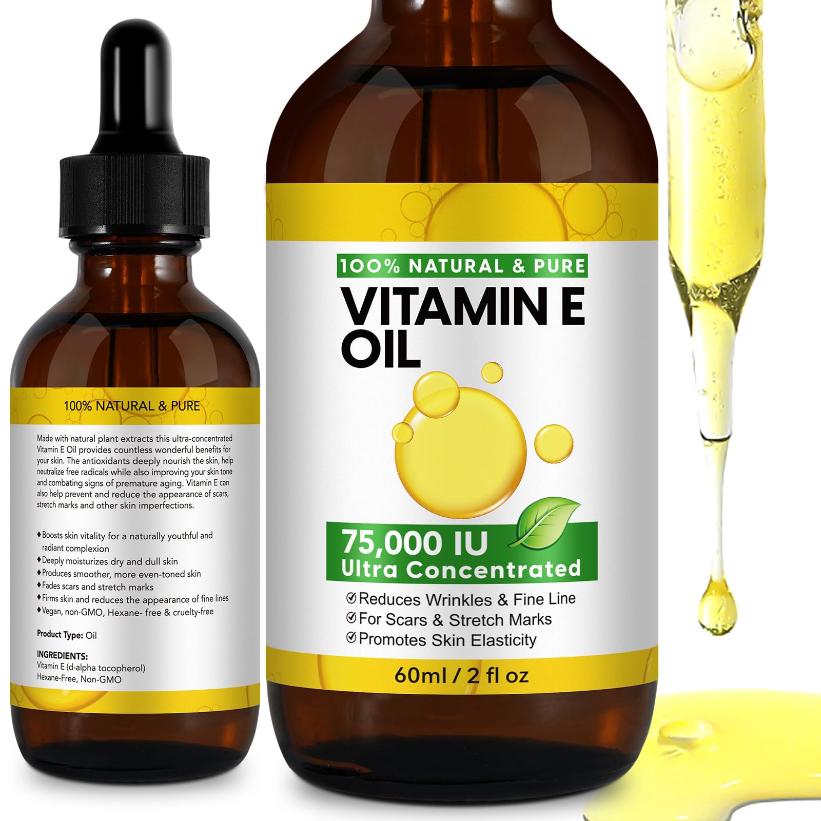 Natural Vitamin E Oil For Skin, 75000 IU Ultra - View #10