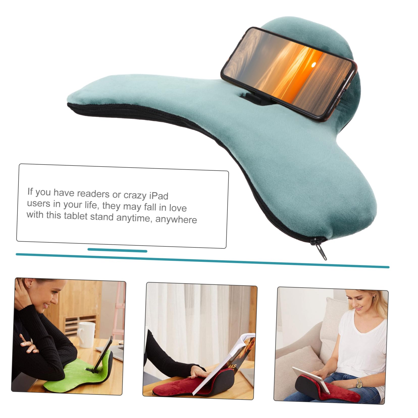 jojofuny 1pezzi Supporto Per Smartphone e Tablet Cuscino Ergonomico Per Polso Piuma Per Guardare Film Giocare e Leggere
