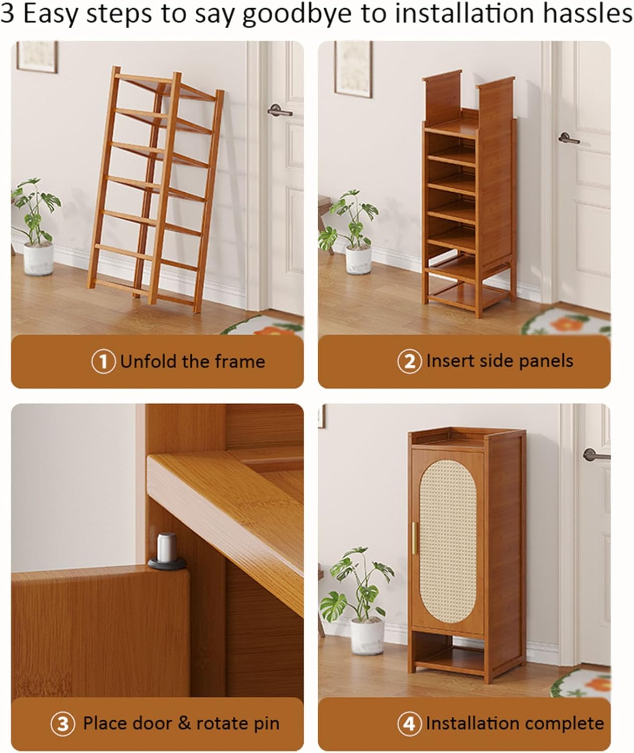 7-Tier Tall Narrow Shoes Cabinet with Removeable Shelf, Foldable Storage, Space-saving Multi-Tier Shoes Rack Storage Unit