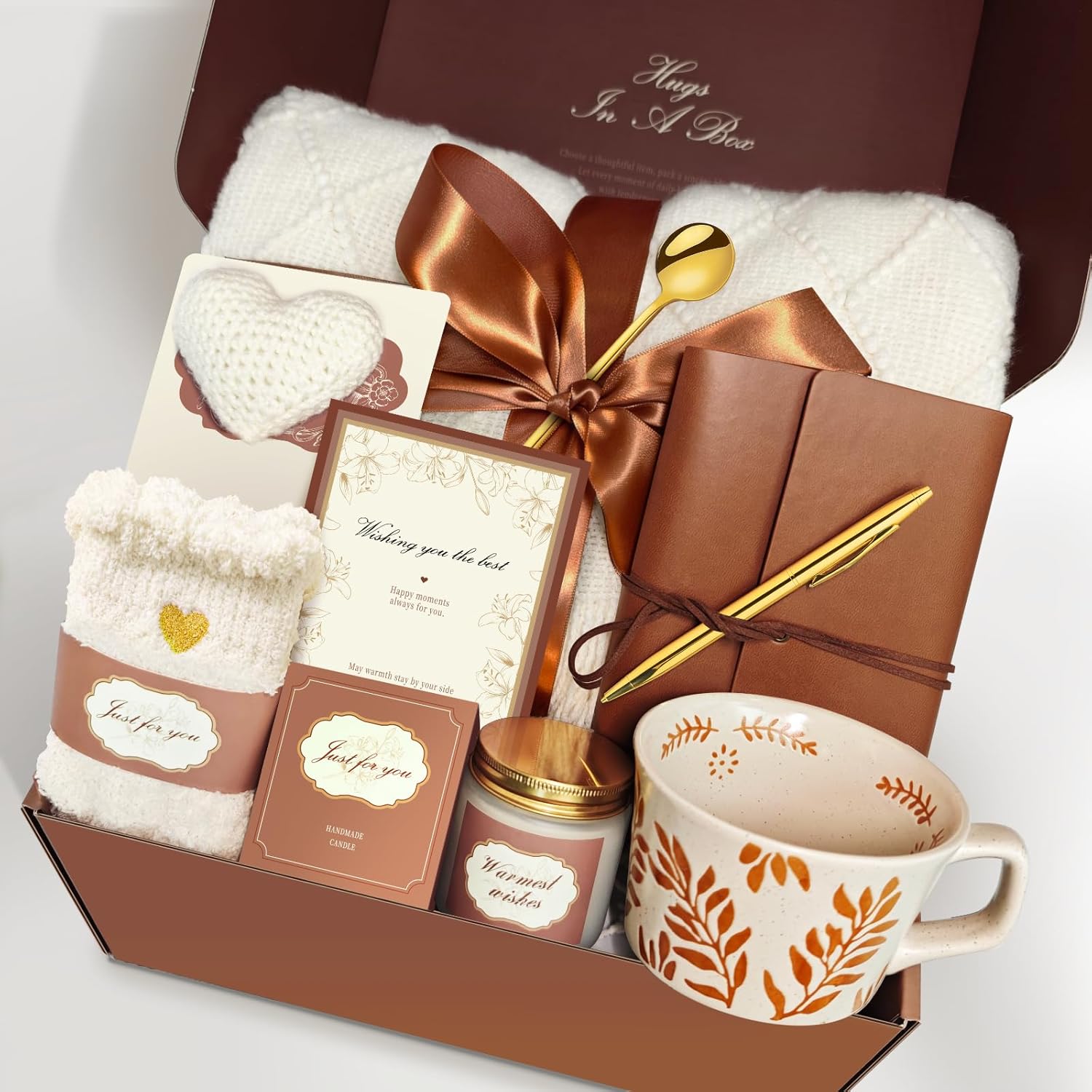 Care Package Gift Basket for Women – Cozy Self Care Comfort Birthday Gifts – Sending Sunshine Thinking of You or Get Well Soon Gift for Mom, Friend or Sister