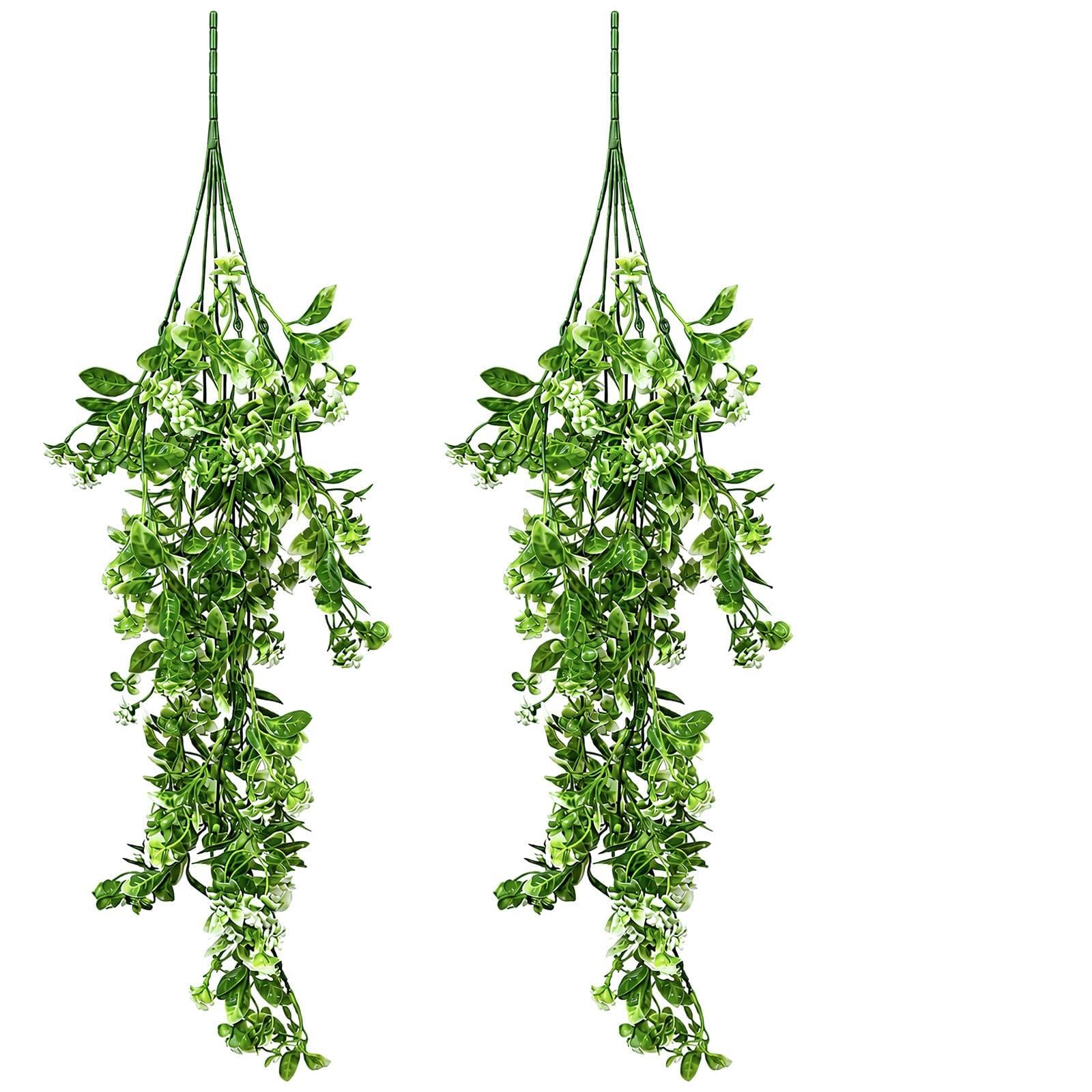 2 Pcs Artificial Hanging Flowers, 29.9 Inch Realistic Ivy Vines Greenery