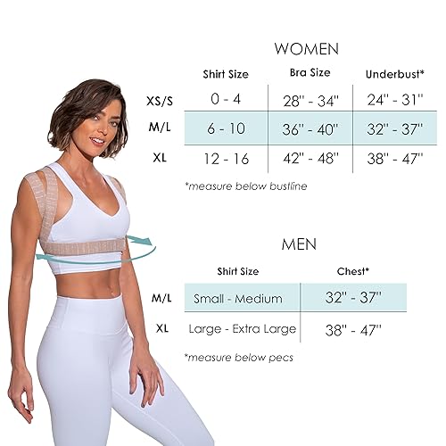 Miniatura 4 de Corrector de postura para mujeres y hombres, fabricado en Estados Unidos, soporte de hombro delgado y ajustable, soporte de espalda para aliviar el