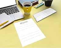 Vista 2 de Papel membrete y sobres en blanco, 100 juegos, papel ejecutivo único (7 x 10 pulgadas) con sobres a juego, ideal para cartas comerciales o personales