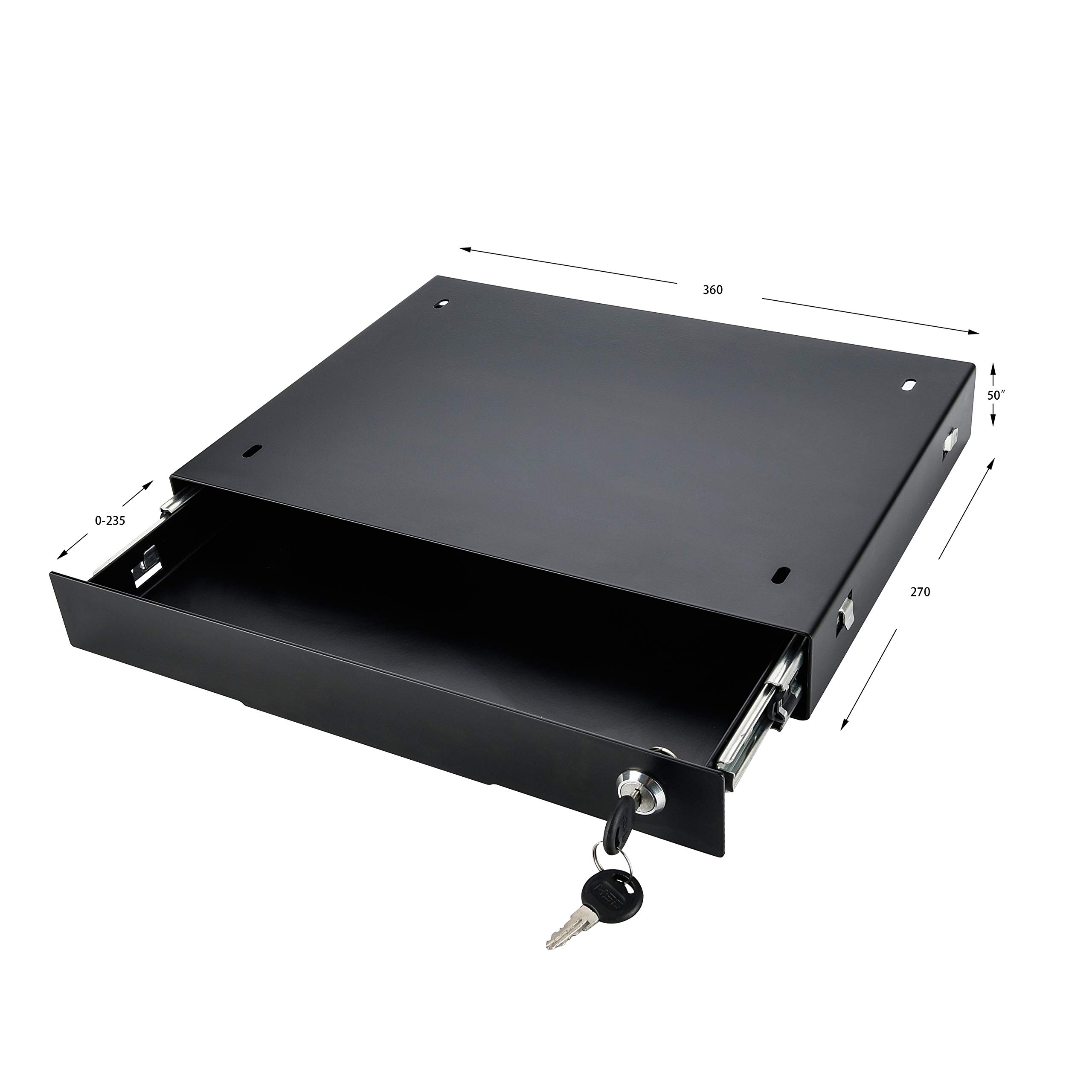 Buy Vwindesk 14 inch Slim Under Desk PullOut Storage Office Mounted