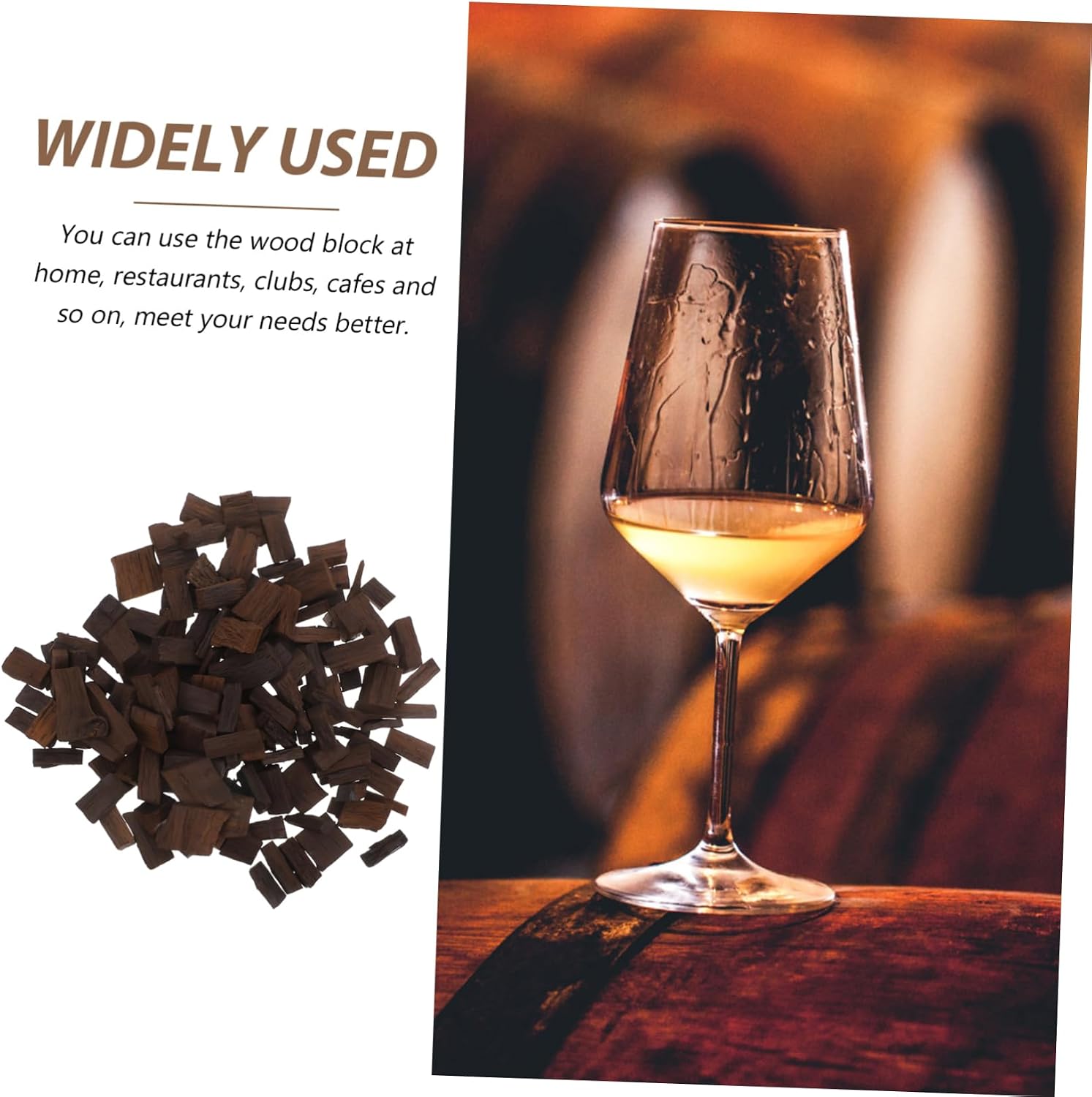 Ciieeo 1 Pack Oak Chips French Oak Cubes Wine Making Supplies Charred for Whiskey Enhance Wine Flavor Aroma