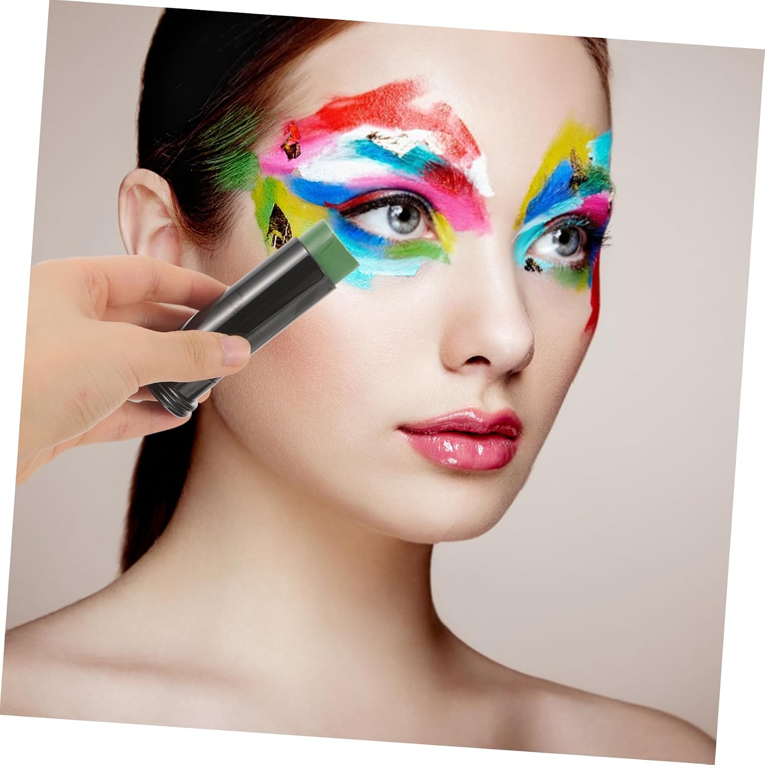 minkissy 3pcs Face Paint Sticks for Halloween Makeup Easy to Use Facial Paint Sticks for Parties Sports Events and Cosplay Gentle Quick-drying for Clown and Zombie Looks
