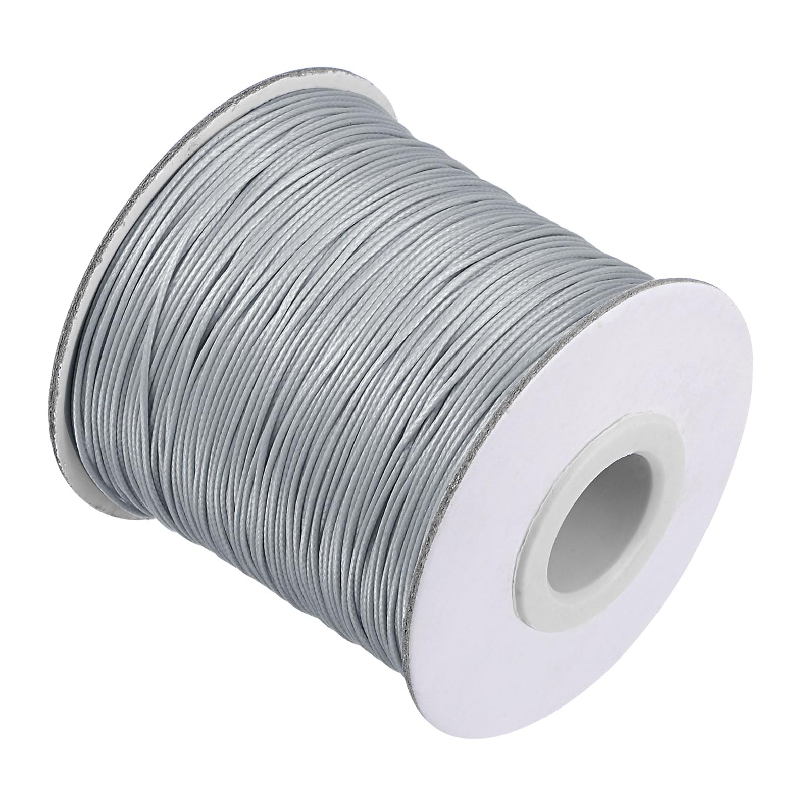 CoCud Waxed Polyester String Cord, 173 Yards 159m Length 0.5mm Dia, Soft Smooth Beading Thread Silver Tone