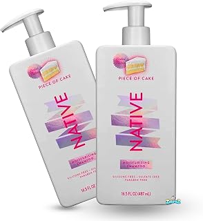 Piece of Cake Shampoo Contain Naturally Derived Ingredients | All Hair Types, Color & Treated, Fine to Dry Damaged, Sulfate & Dye Free - 2-Pack
